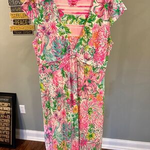 Lilly Pulitzer Pink and Green Striped Dress